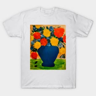 Some abstract bright orange and yellow flowers T-Shirt